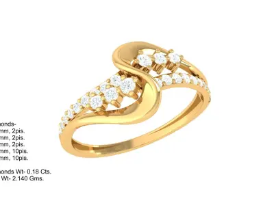 Women Ring  Render 3dm STL OBJ FBX Details 3D print model 296