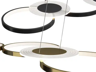 Wrought Iron LED Hanging Lamp  Low-poly 3D model