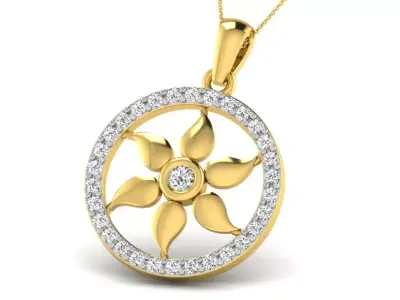 diamonds pendant 3D print model 35