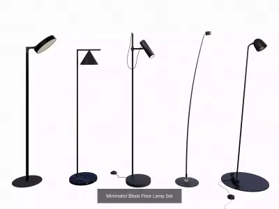 Floor lamp combination 3D Model Pack