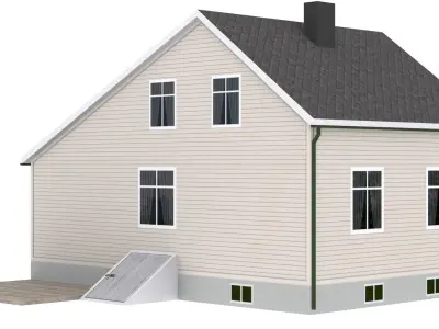 House Low Poly Low-poly 3D model