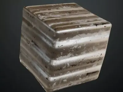 Rusted Var Metal Corrugated PBR Seamless Texture