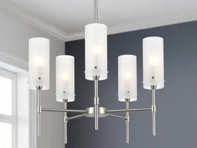 Barham Light Shaded Chandelier - 2 Colour 3D model
