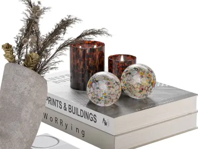 Decorative set with Table lamp 3D model purchase