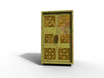 Old Modern Furniture 3D Model Terror Low-poly 3D model 11