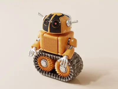 Robot V11 Low-poly 3D model