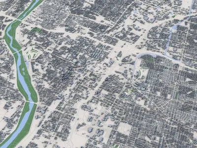 Milwaukee City Wisconsin 3D model