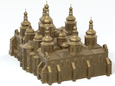 Saint Sophia Cathedral Kyiv 3D print model