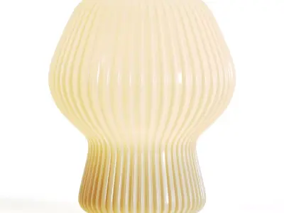 1488 Ribbed Glass Table Lamp by Westelm 3D model