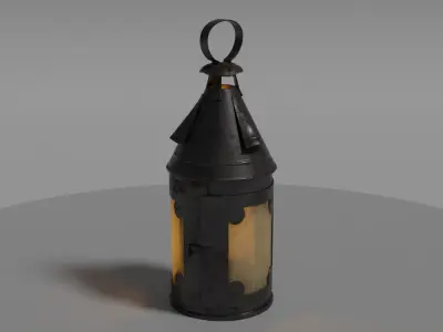 Candle Lantern 1 Low-poly 3D model