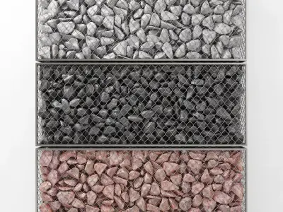 Gabion rock stone 3D model