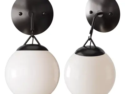 Hooked Globe Sconce 3D model