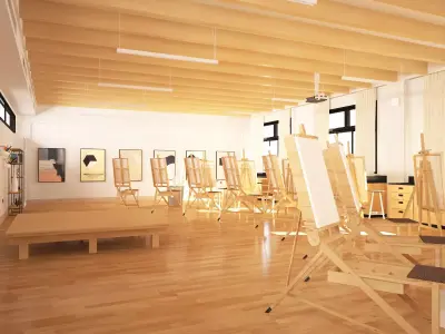 Painting Studio 3D model