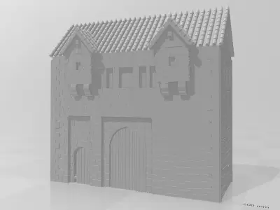 Medieval Gate for wargaming 3D print model