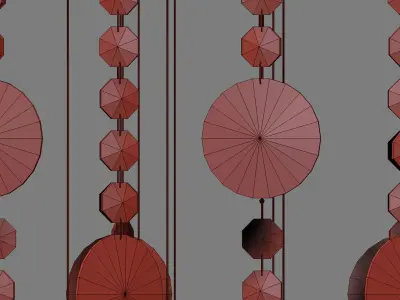 Chiaro bead chandelier 3D model