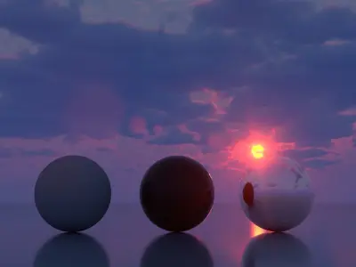 Skydome HDR - Hazy Dusk Sunset - 2 Texture