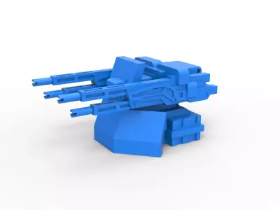 Turret gun Scale 1 to 25 3D print model