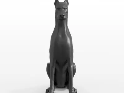 Dobermann statuette 3D model