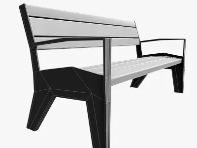 Steet bench 3D model