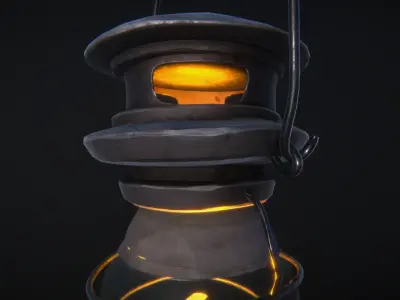Stylized Lantern Low-poly 3D model