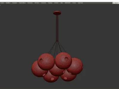 Bocci cluster Low-poly 3D model