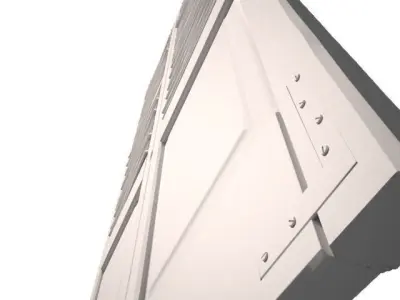 Wrecked Louvre Door 3D model