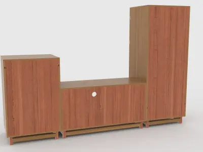 tv stand 60 Low-poly 3D model
