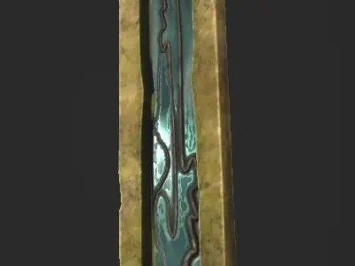 Stylized Door and Window Low-poly 3D model