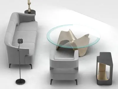 Holly Hunt furniture set 3D model