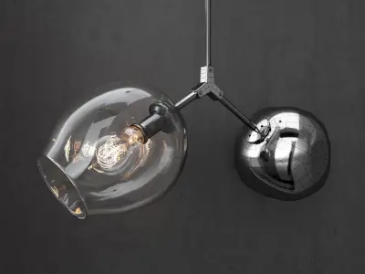 Branching bubble 2 lamps 3D model
