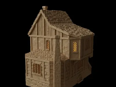 Medieval Apothecary Tabletop Terrain 28 MM 3D print model