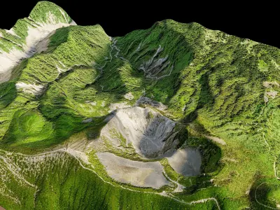 Irazu Volcano terrain 3d model 3D model