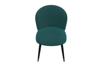 Chair teal velvet dining 3D model