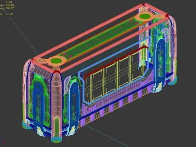 Different dimension - building - wall 03 3D model