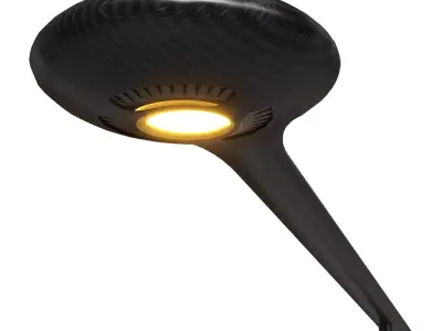 Modern Carbon Fiber Floor Lamp  Low-poly 3D model