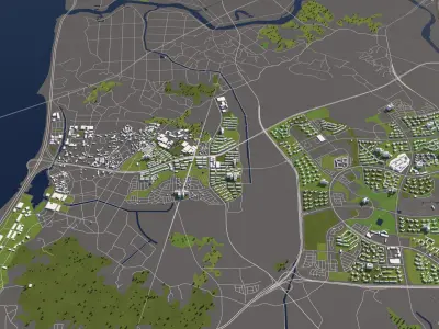 Goyang South Korea 50x50km 3D model