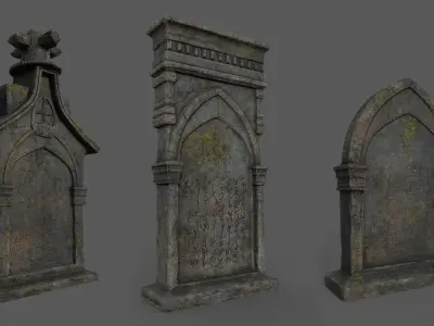Bloodborne Tombstones Low-poly 3D model