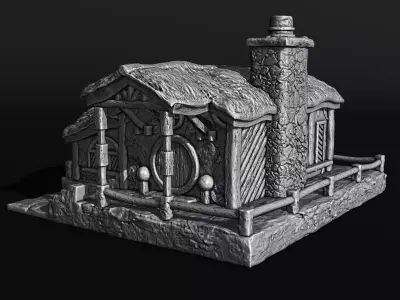 medieval house 3D print model