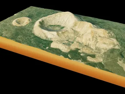 Caldera blanca 3d model terrain 3D model