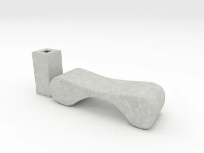 Bench Park 34 Low-poly 3D model