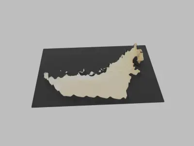 United Arab Emirates Map Country Low-poly 3D model