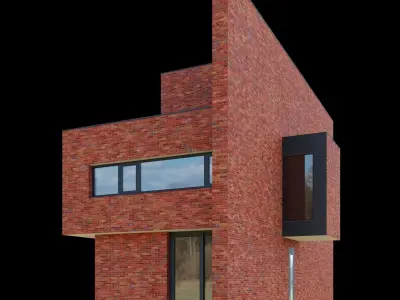 Brick Wall House by 123DV Free 3D model
