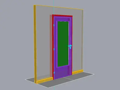 Wooden Door 3D model