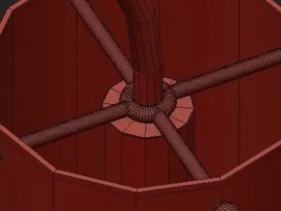 Eight chandelier with six candelabras 3D model