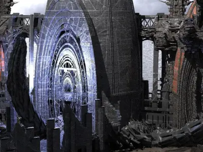  Dark Knights Templar Dark Dragon Towers 3D model