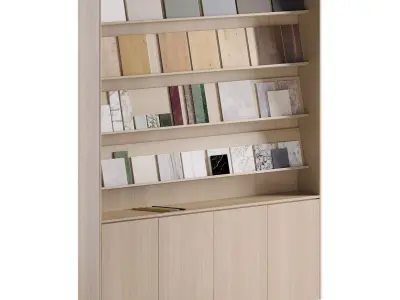 A display stand with samples of finishing materials 3D model