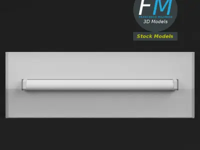 Wall mounted emergency light 3D model