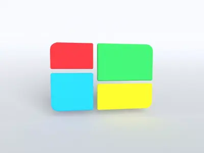 Windows 1 Logo v1 002 Free low-poly 3D model