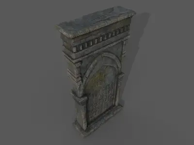 Tombstone Bloodborne Style  Low-poly 3D model