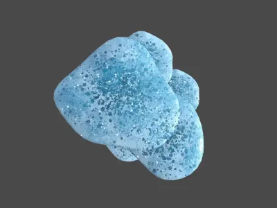 Fantasy Mushroom I02 Blue - Scene Backdrop Design Low-poly 3D model